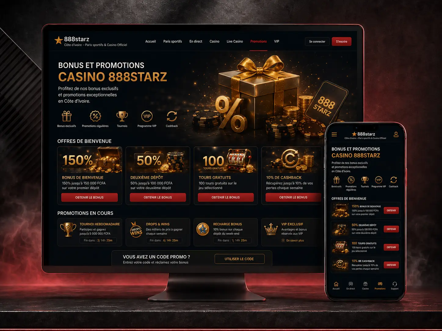 Bonus et Promotions Casino 888Starz