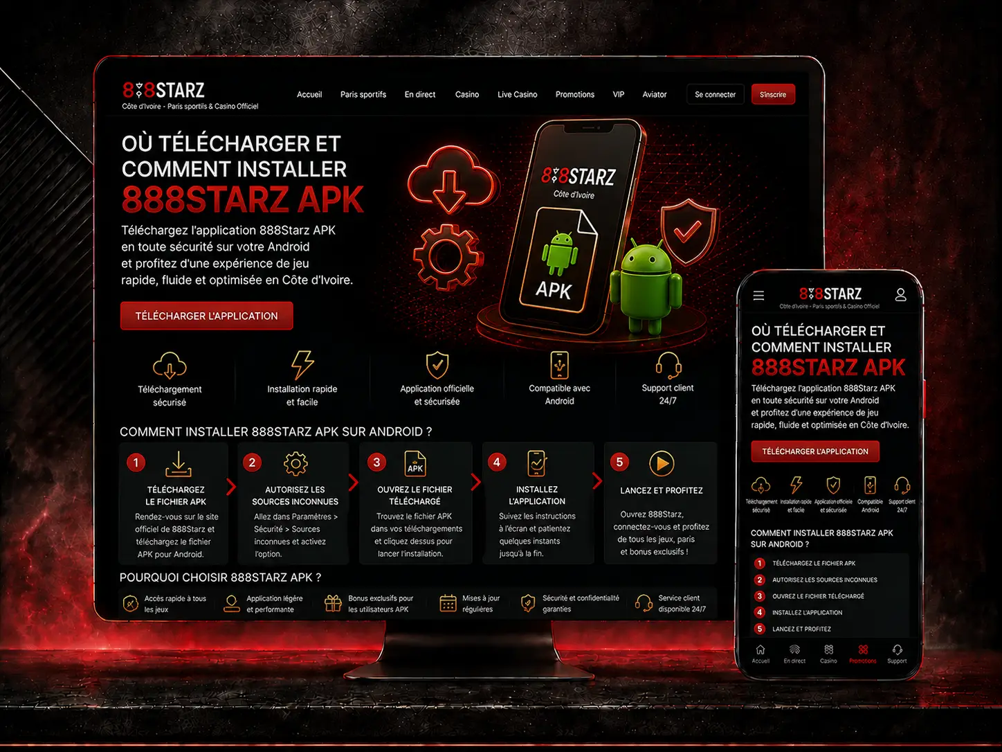 Où Télécharger et Comment Installer 888Starz APK