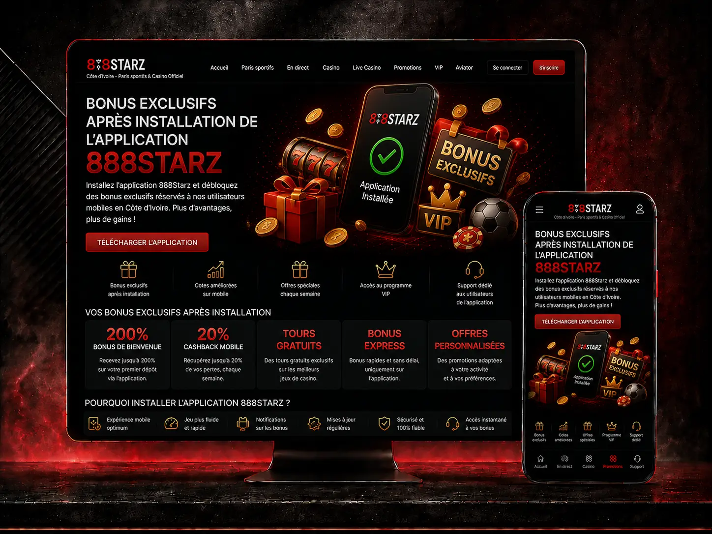 Bonus Exclusifs Après Installation de L’application 888starz