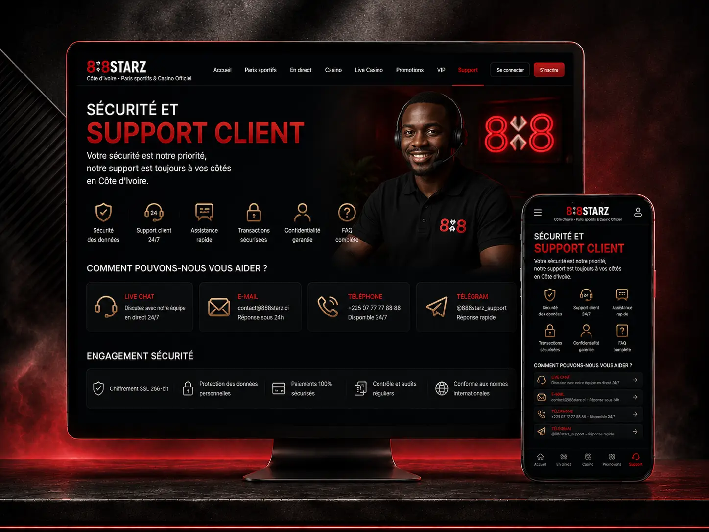 Sécurité et support client
